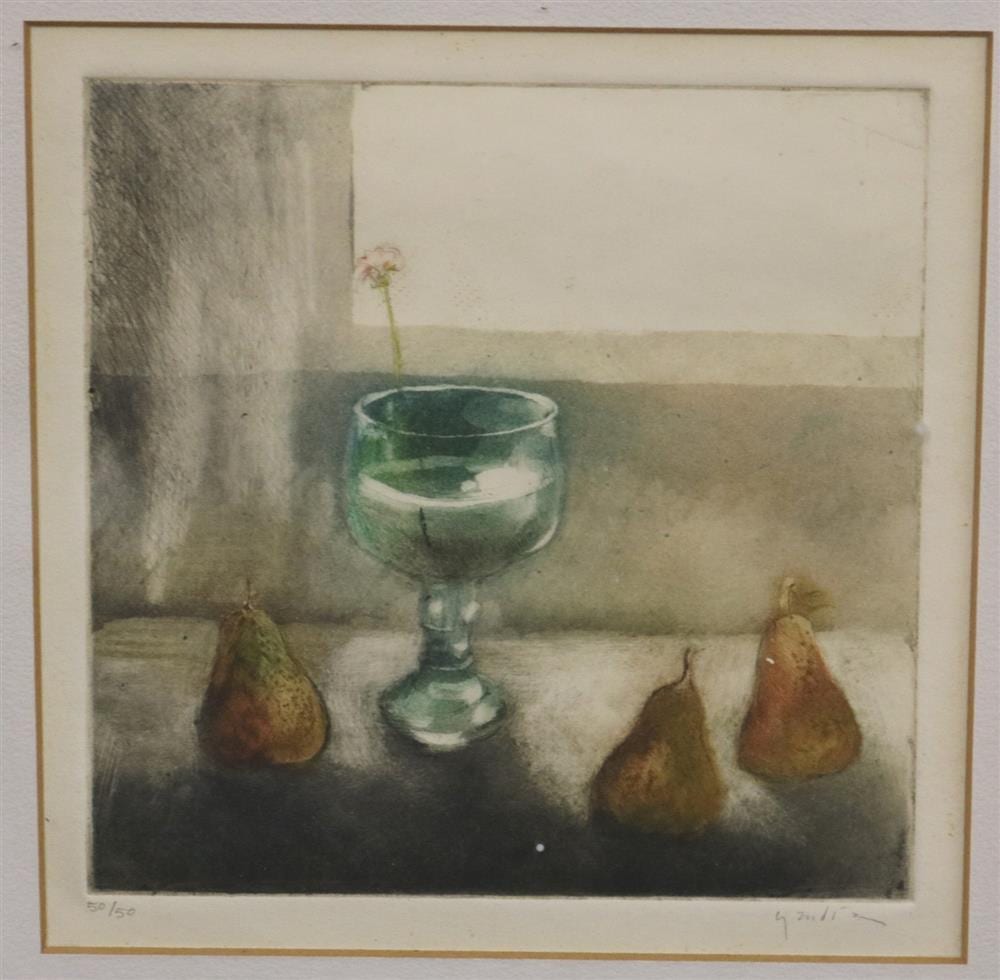 Vicente Gandia comparable auction result: vicente gandia mexican 1935 2009 tres peras y una flor limited edition engraving with colors numbered 50 of an edition of 50 pe