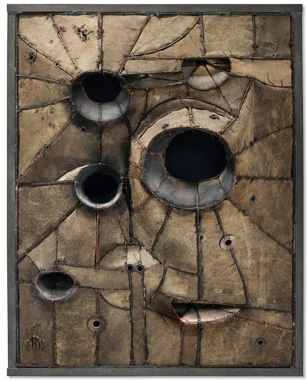 Lee Bontecou (1931-2022) Untitled welded steel, canvas, fabric, velvet and comparable sale