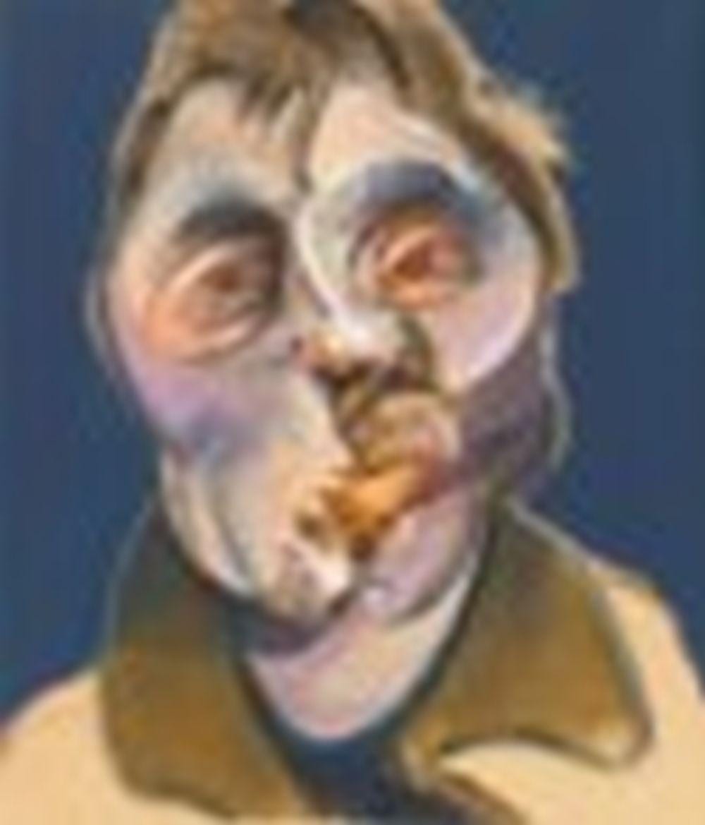 Francis Bacon (1909-1992) Self-Portrait oil on canvas 14 x 12 in. (35.6 x 3 comparable sale