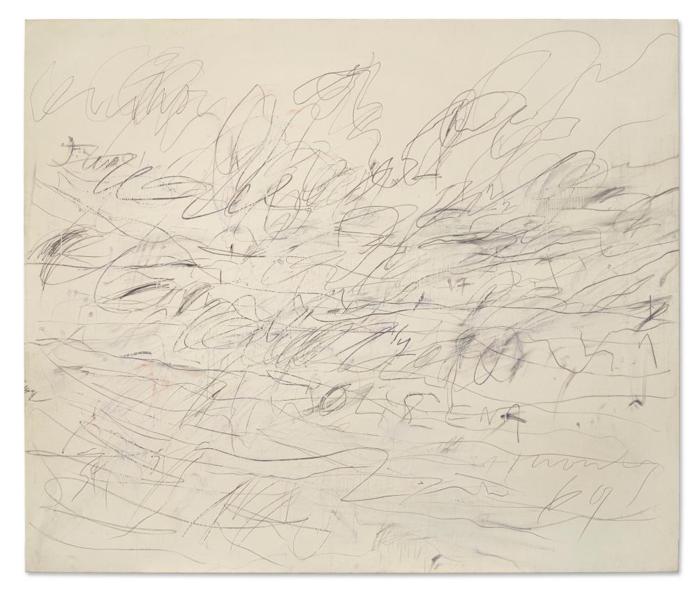 Cy Twombly (1928-2011) Untitled [Bolsena] graphite, wax crayon and oil-base comparable sale
