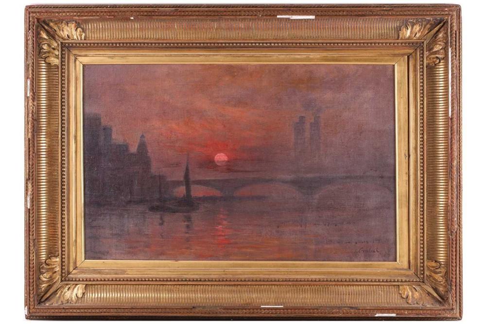 John Mansfield Crealock comparable auction result: john mansfield crealock 1871 1959 the thames at battersea signed inscribed and dated 1904 verso oil on canvas 41 x 64 cm framed frame 62 5 x 86 cm
