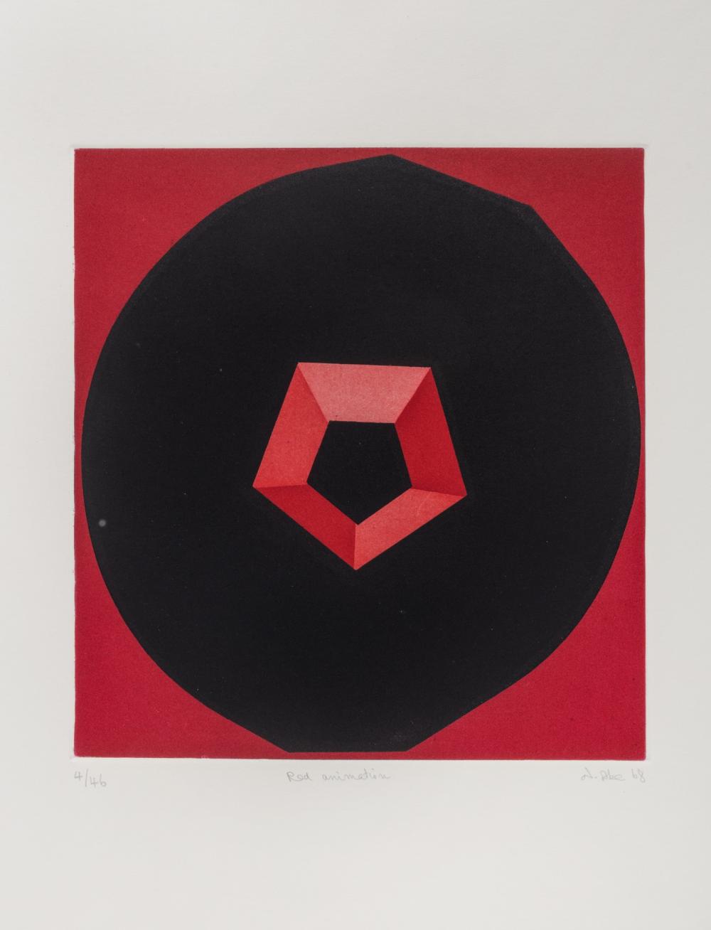 Nobuya Abe comparable auction result: nobuya abe 1913 1971 red animation 1968