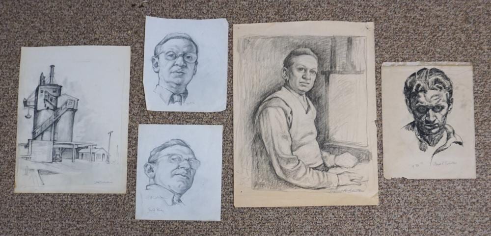 Daniel Ralph Celentano comparable auction result: daniel ralph celentano american 1902 1980 self studies self portraits and various other scenes various mediums including ink pencil and other