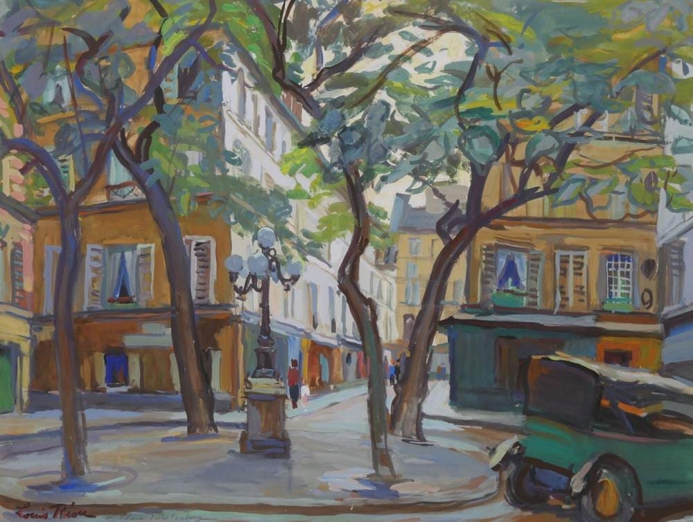 louis riou french 1893 1958 paris square painting · Myers Fine Art · 2023-04-30 Louis Adolphe Riou comparable auction result: louis riou french 1893 1958 paris square painting