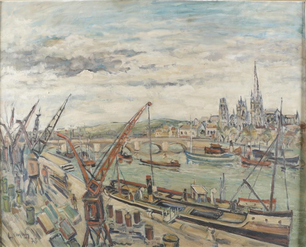 Lluís Cazals comparable auction result: louis cazals 1912 1995 rouen la seine et la cath drale 1978 huile sur toile sign e et dat e en bas gauche 81 x 100 cm