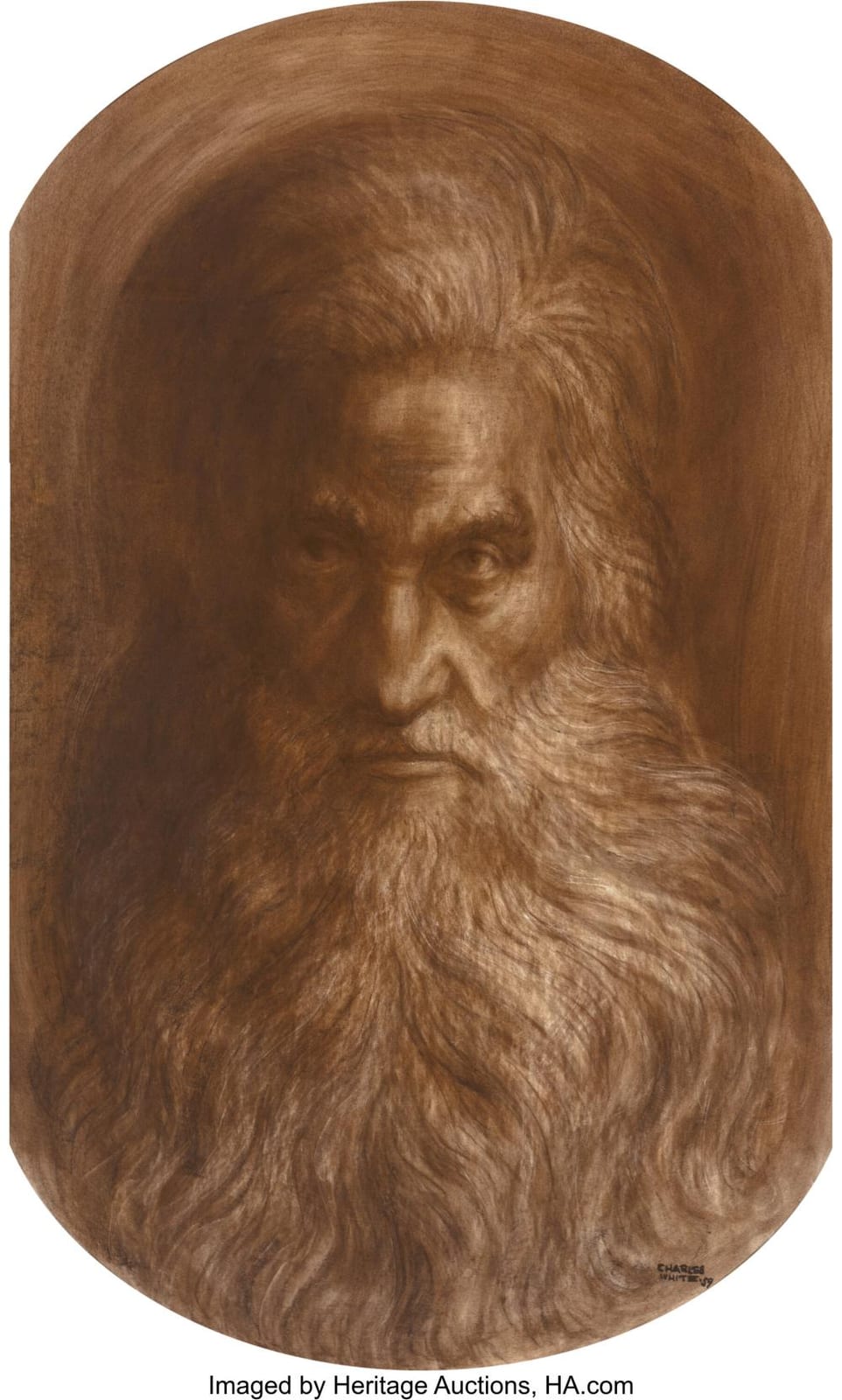 Charles Wilbert White comparable auction result: charles wilbert white american 1918 1979 patriarch portrait of john brown 1