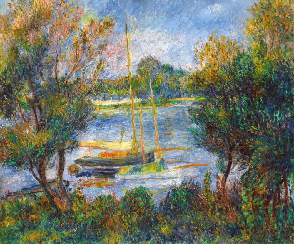 Pierre-Auguste Renoir (1841-1919) La Seine à Argenteuil oil on canvas 21 5/ comparable sale