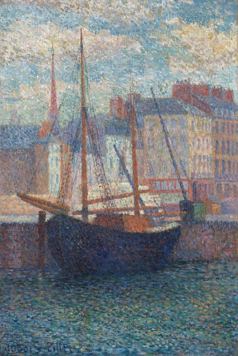Albert Dubois-Pillet comparable auction result: albert dubois pillet 1846 1890 voilier quai oil on canvas 16 1 4 x 10 3