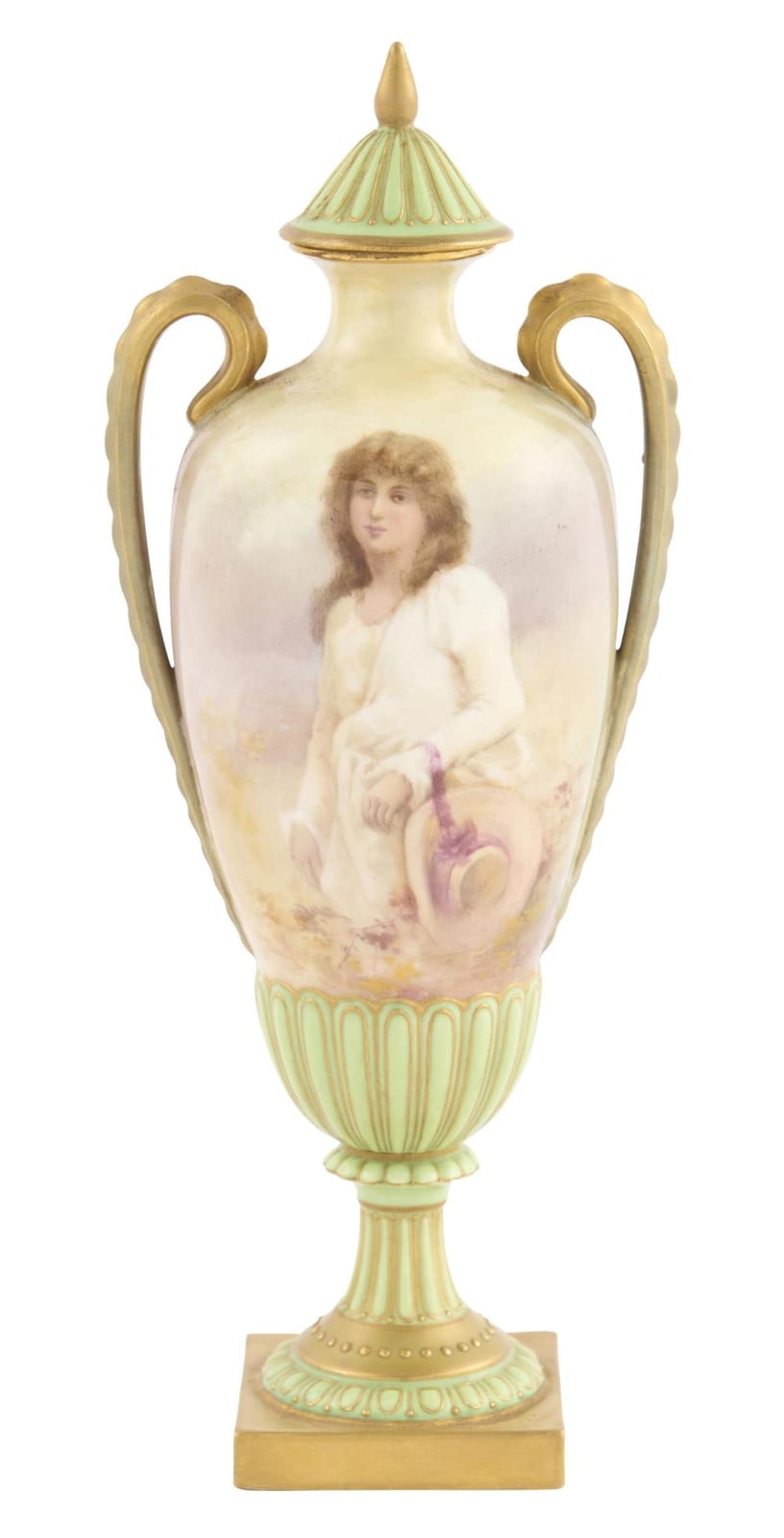 Leslie Johnson comparable auction result: a doulton burslem vase and cover decorated by leslie johnson