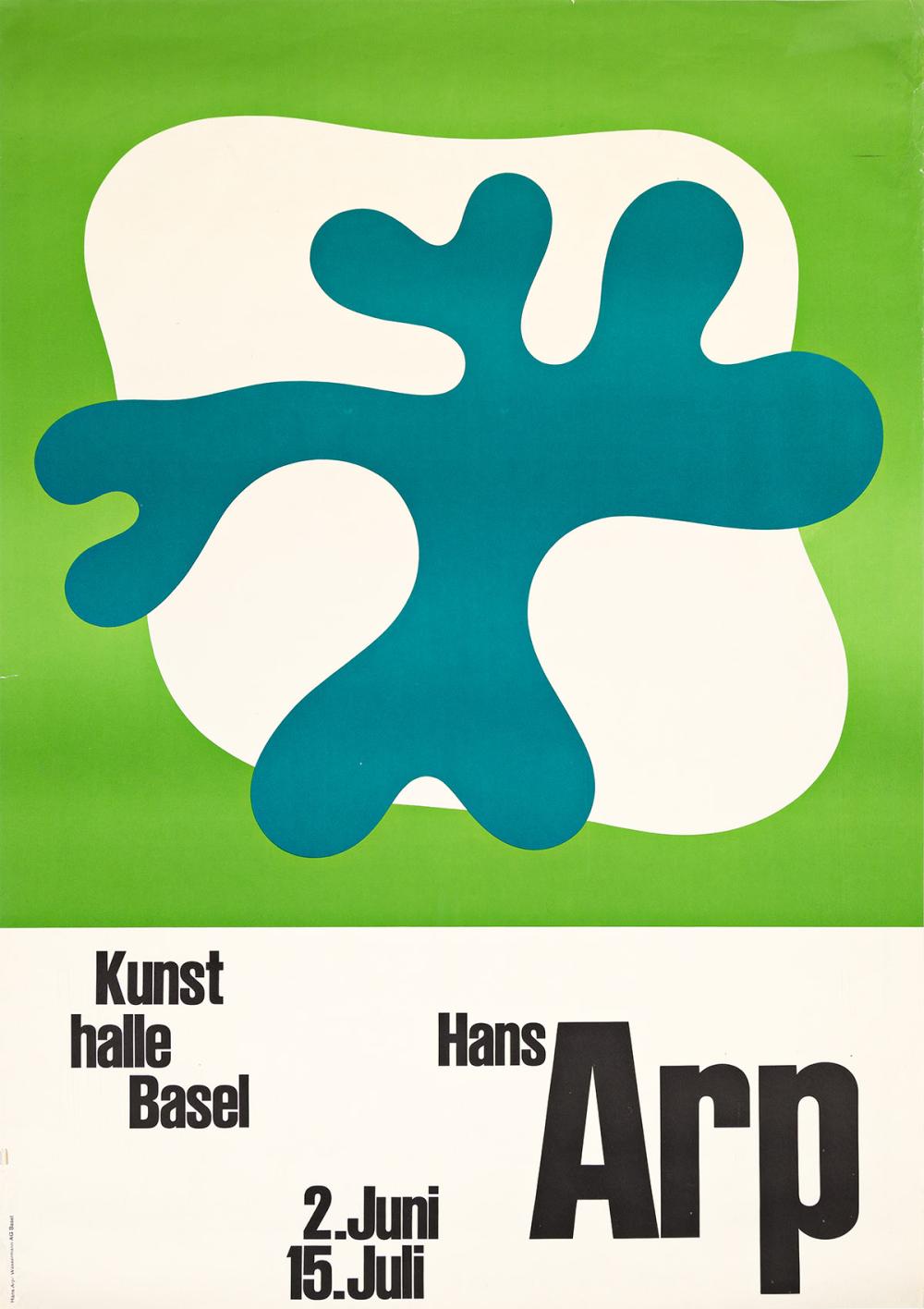 Armin Hofmann comparable auction result: armin hofmann 1920 2020 hans arp kunsthalle basel 1962 50x35 inches 127x89 cm wassermann basel
