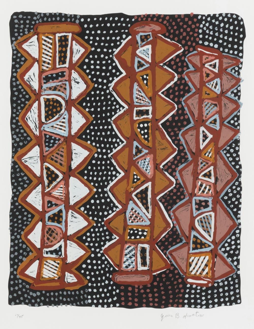 jean baptiste apuatimi 1940 2013 jirtaka sawfish series custodians country and culture 2009 · Gibson's · 2023-05-08 Jean Baptiste Apuatimi comparable auction result: jean baptiste apuatimi 1940 2013 jirtaka sawfish series custodians country and culture 2009