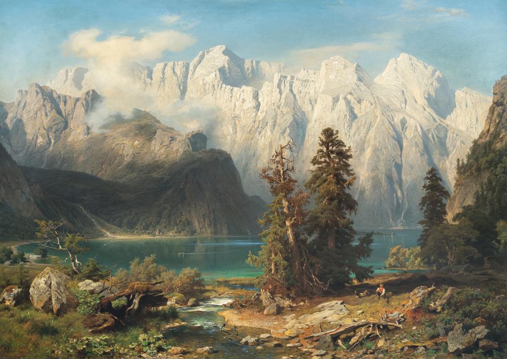 August (1819) Leu comparable auction result: august wilhelm leu 1818 m nster seelisberg 1897 der k nigssee mit dem watzmann k nigssee with watzmann mountain