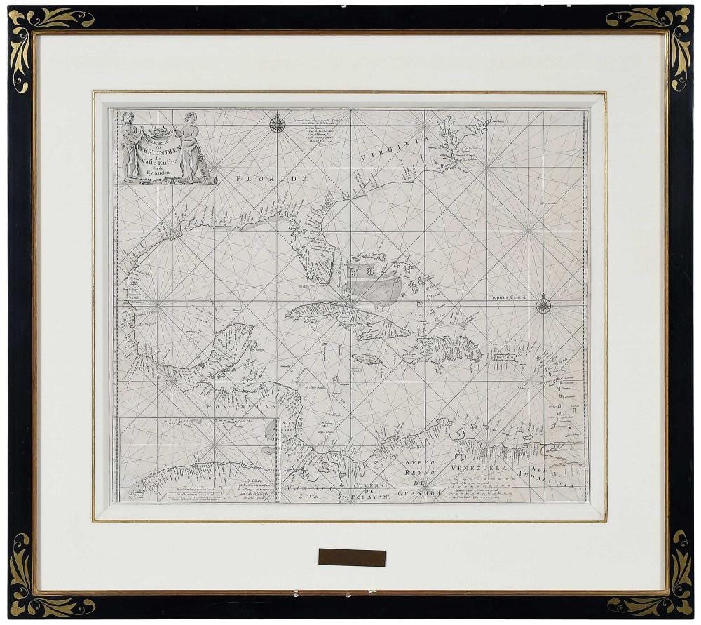 pieter goos 17th century map of the caribbean · Brunk Auctions · 2023-05-20 Pieter Goos comparable auction result: pieter goos 17th century map of the caribbean