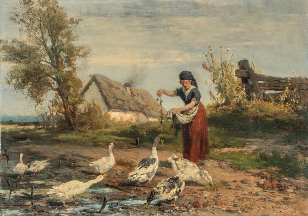 Antonio Montemezzo comparable auction result: antonio montemezzo bauernm dchen mit g nseschar