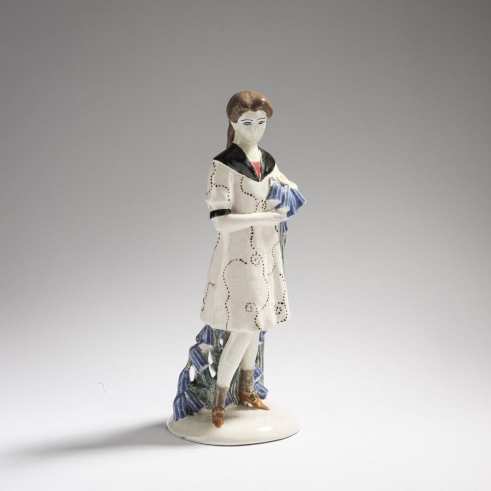 Eduard Klablena comparable auction result: eduard klablena girl with bluebells 1913 14