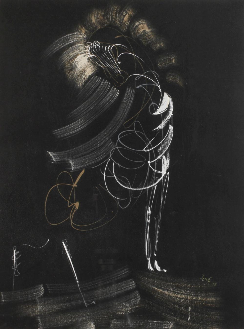 Edgar Jené comparable auction result: edgar jen stehendes pferd
