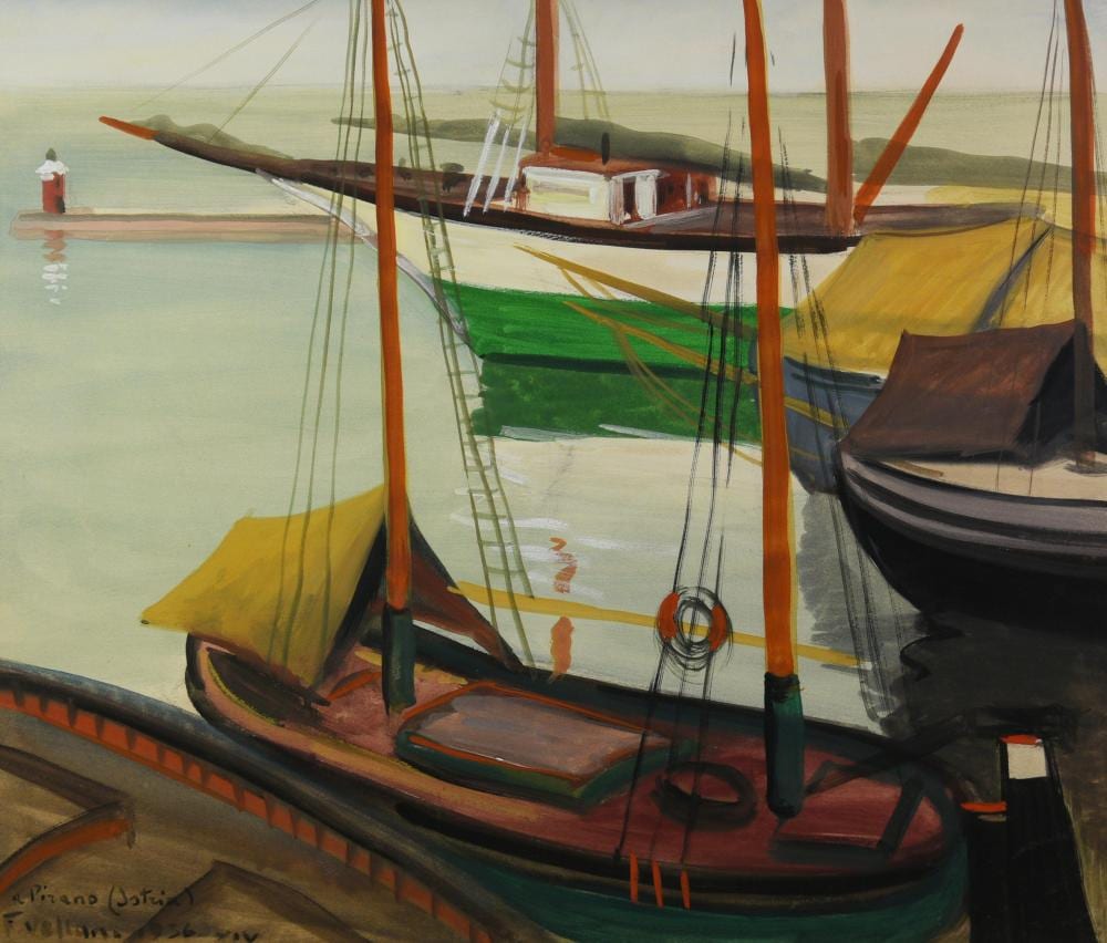 Felice Vellan comparable auction result: felice vellan 1889 1976 a pirano 1936 olio su