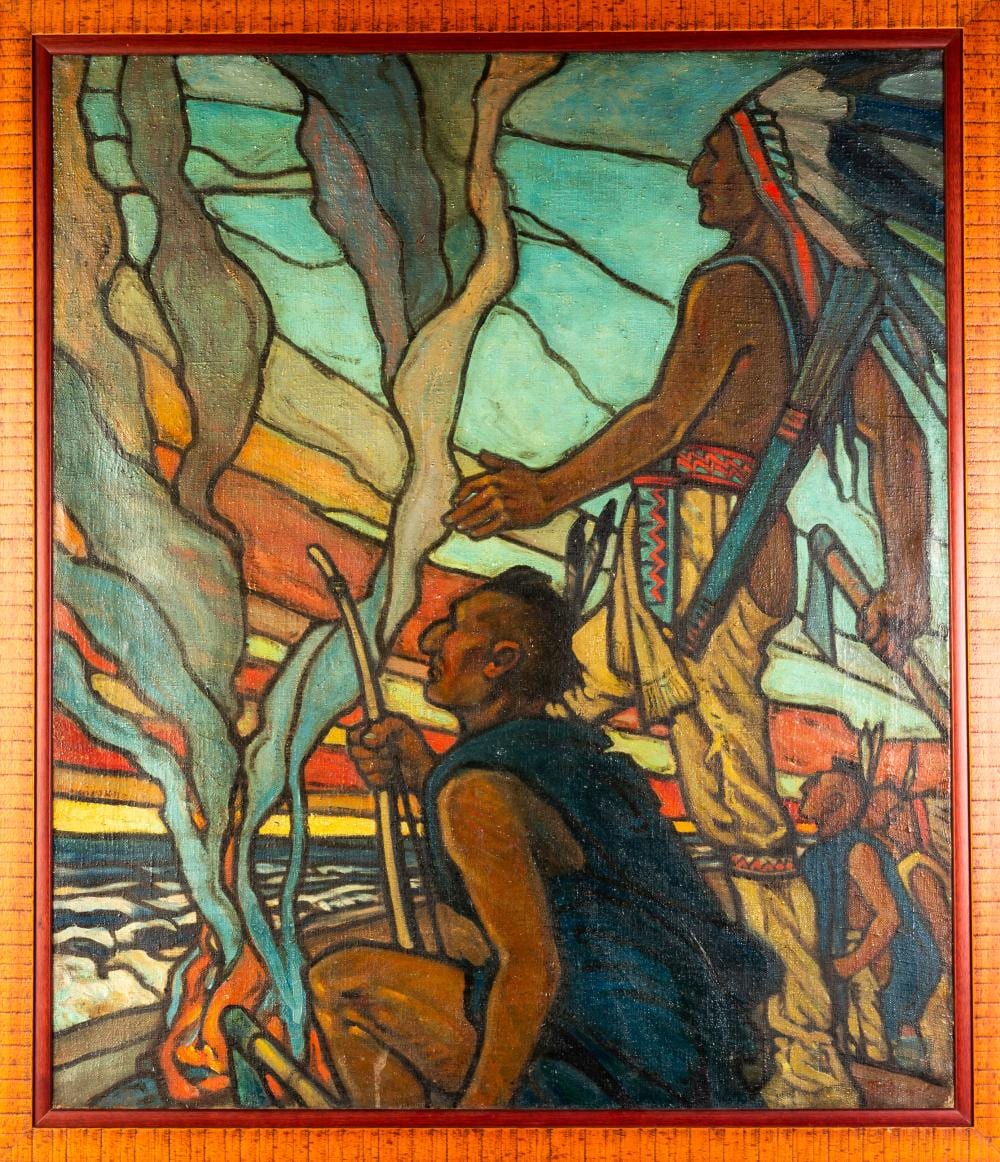Thomas Garland Greene comparable auction result: thomas garland greene canadian 1875 1955 native american scene