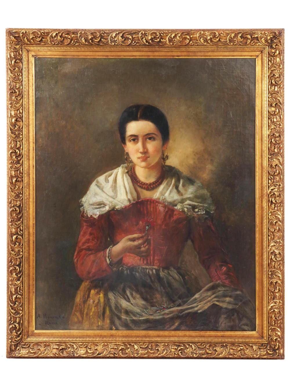 Anton Romako comparable auction result: austrian portrait oil painting by anton romako
