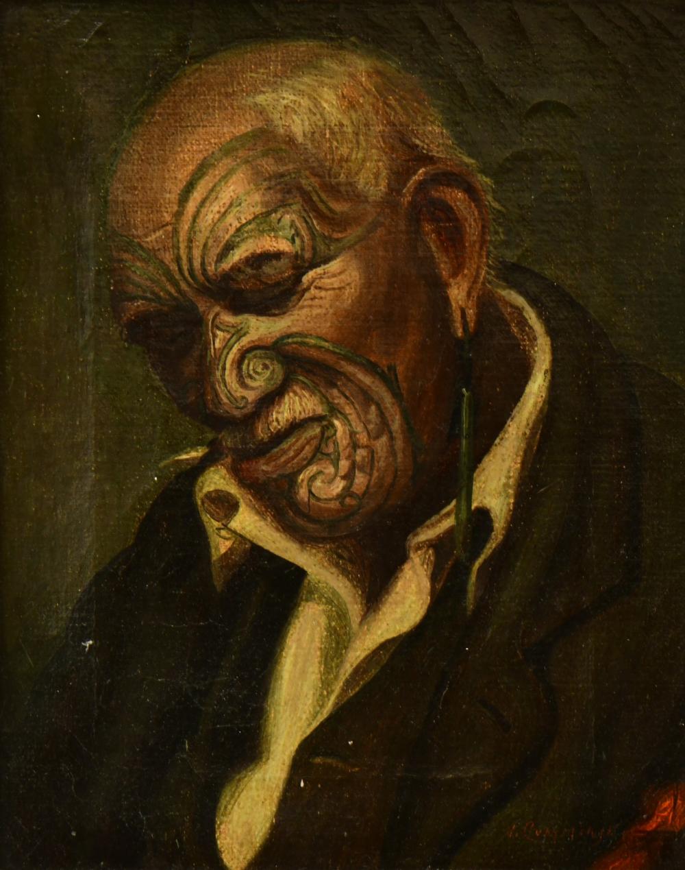 Vera (Veronica) Cummings (Dutch, 1891-1949), Portrait of a Maori Man sold by Fontaine's Auction Gallery, lot 38 — auction record photograph