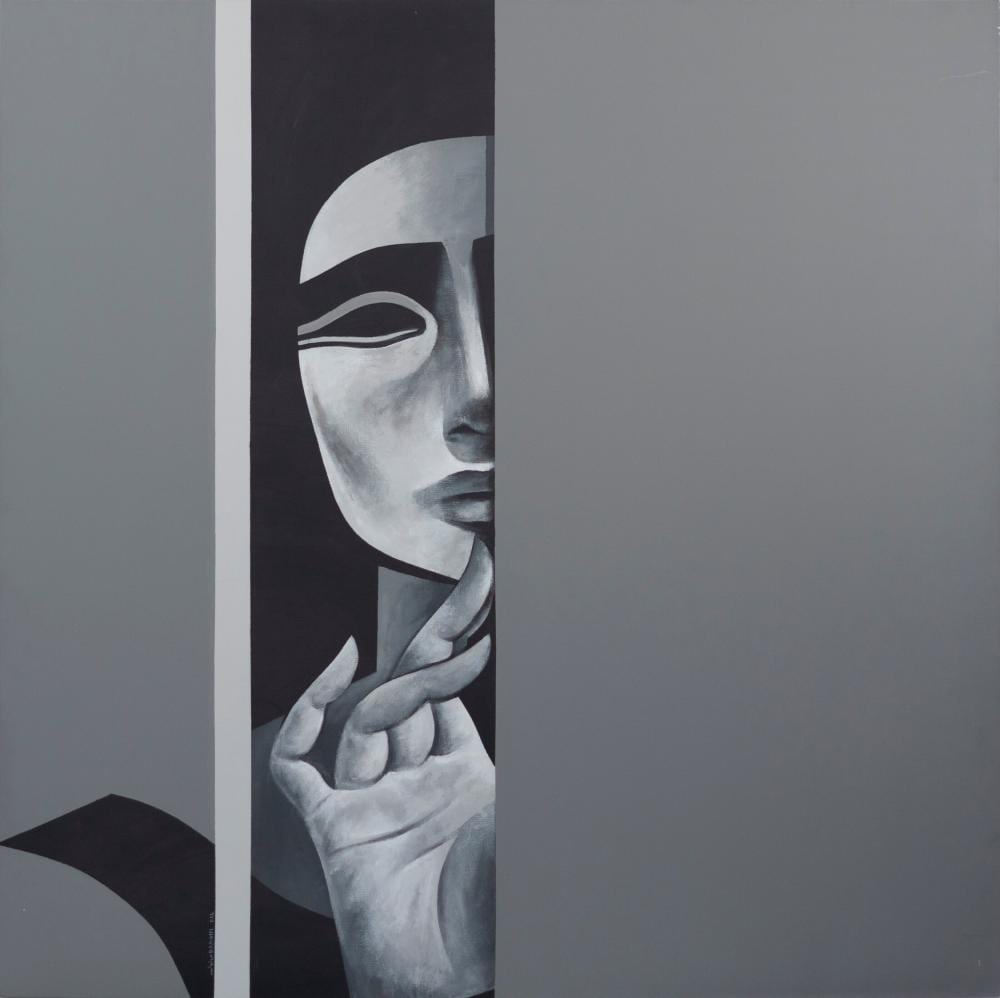Safwan Dahoul comparable auction result: safwan dahoul syria b 1961 dream 92 acrylic on canvas 46 7 8 x 46 7 8in