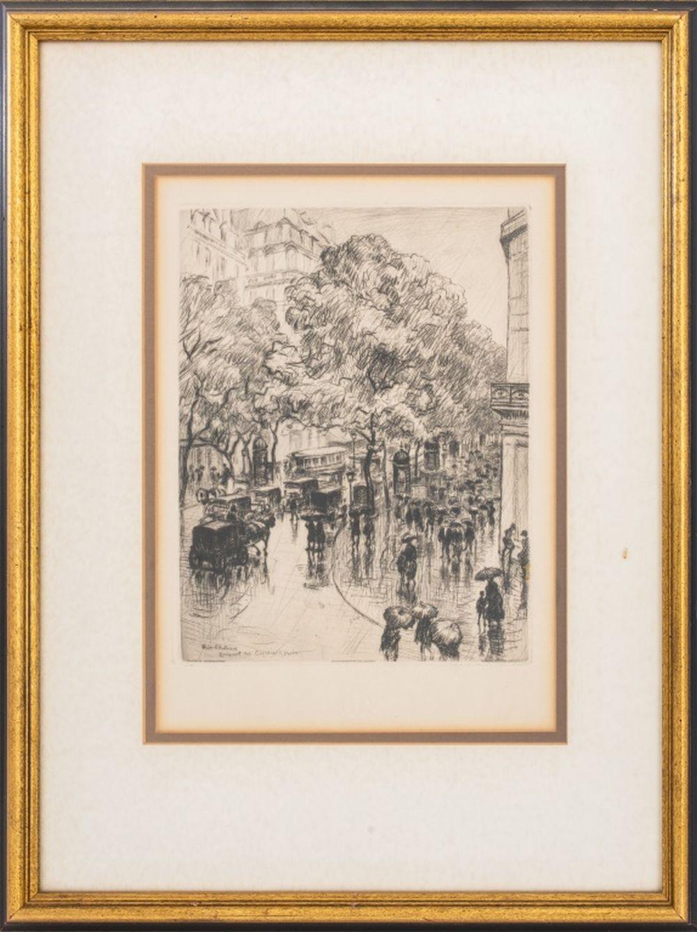 Frank Milton Armington comparable auction result: frank milton armington autumn rain drypoint