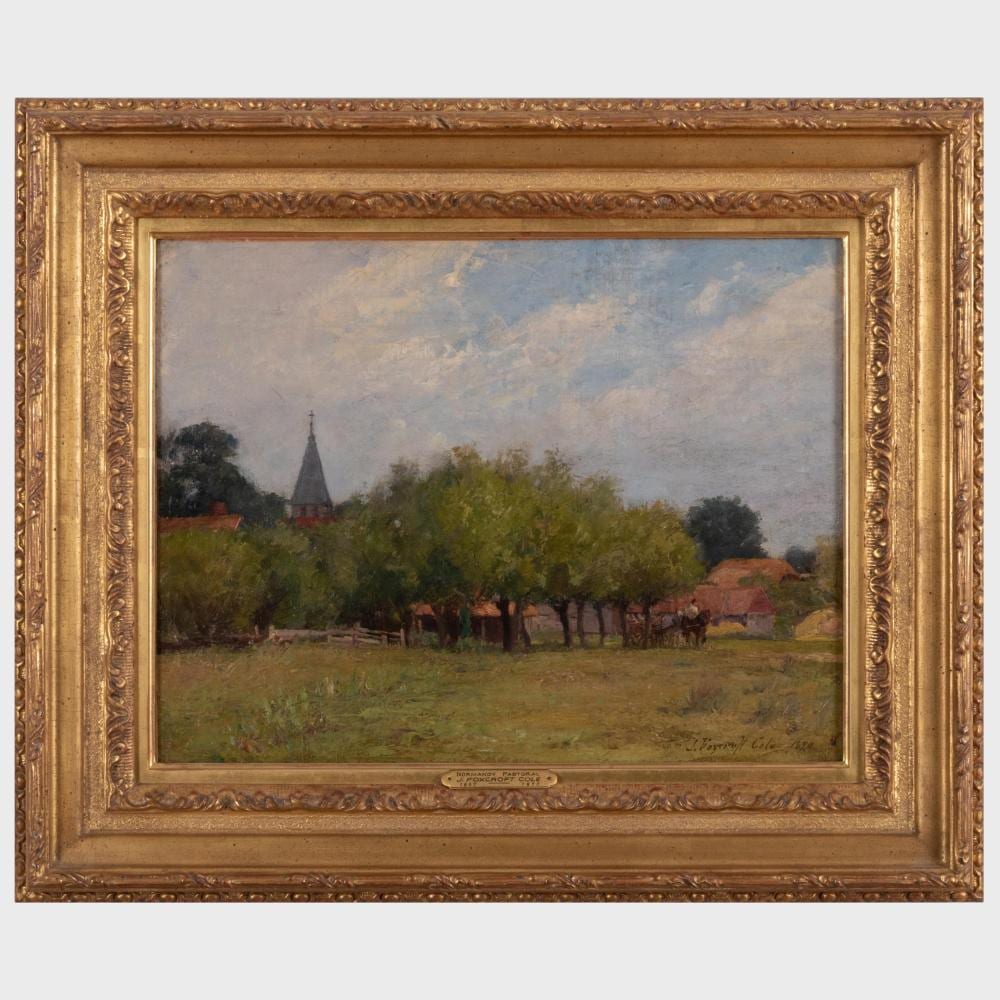 Joseph Foxcroft Cole comparable auction result: joseph foxcroft cole 1837 1892 normandy pastoral