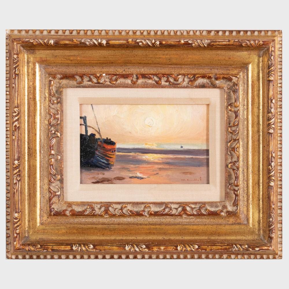 Charles Ém. Joseph Roussel comparable auction result: charles roussel 1861 1936 coucher du soliel