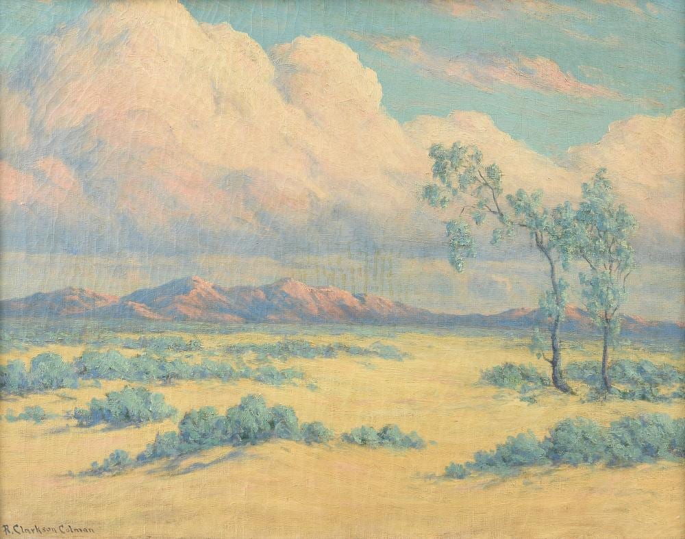 Roi Clarkson Colman comparable auction result: roi clarkson colman american 1884 1945 a painting desert clouds 20th century