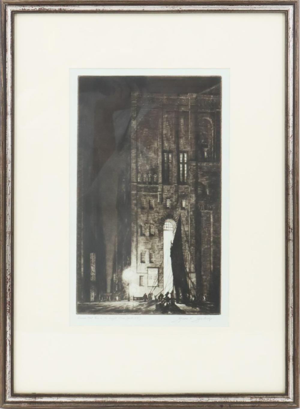 Gerald Kenneth Geerlings comparable auction result: gerald k geerlings 1897 1998 american etching