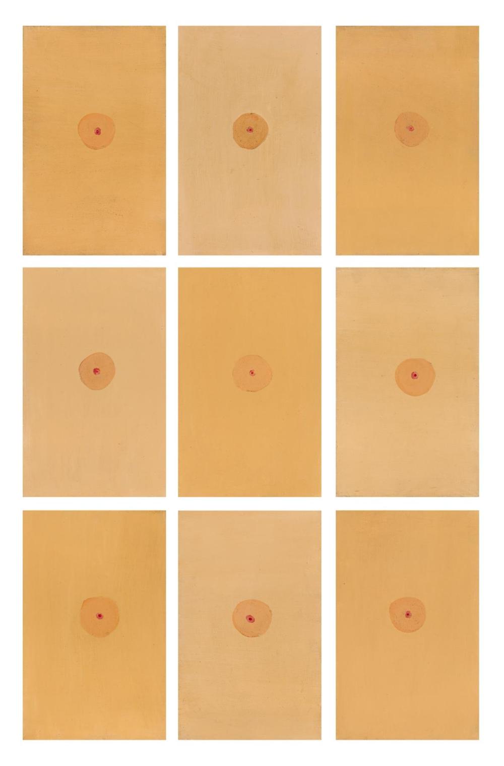JIM DINE (B. 1935, AMERICAN) 9 Little Flesh Paintings. sold by Swann Auction Galleries, lot 102 — auction record photograph