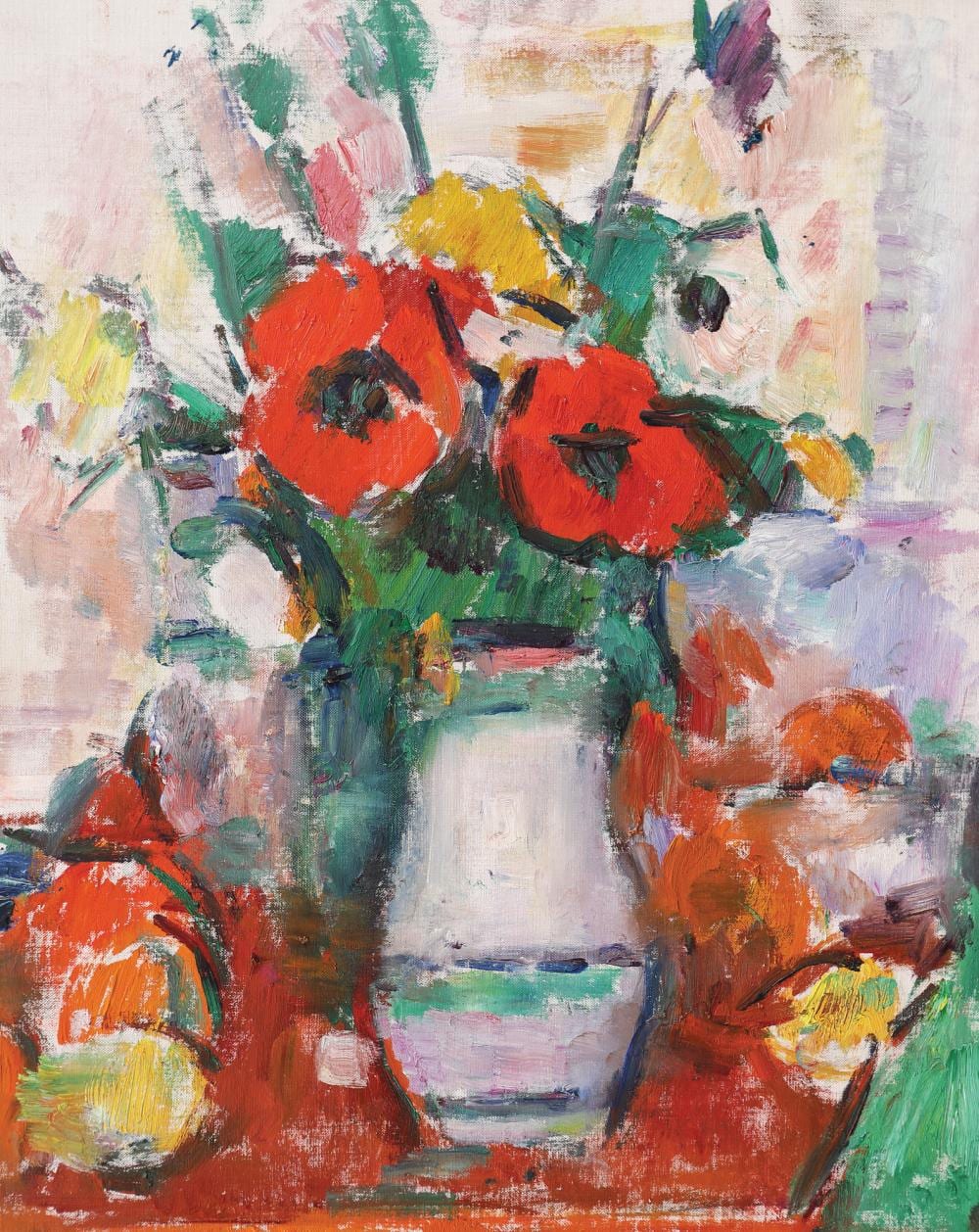 Ion Musceleanu comparable auction result: ion musceleanu vase with anemones