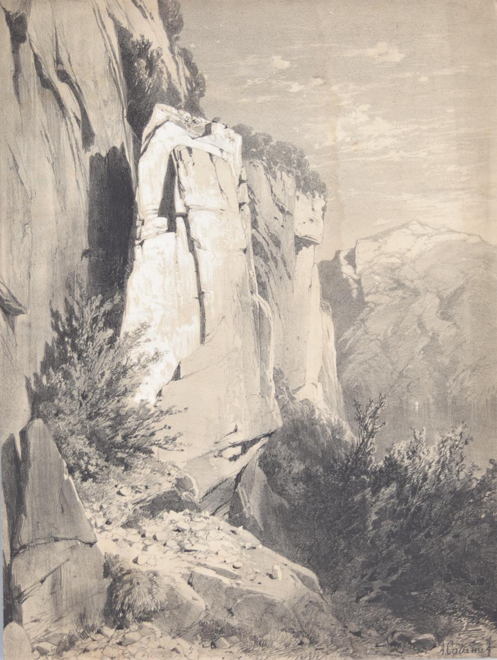 Arthur Calame comparable auction result: jean baptiste arthur calame 1843 1919 drawing the rocks in switzerland