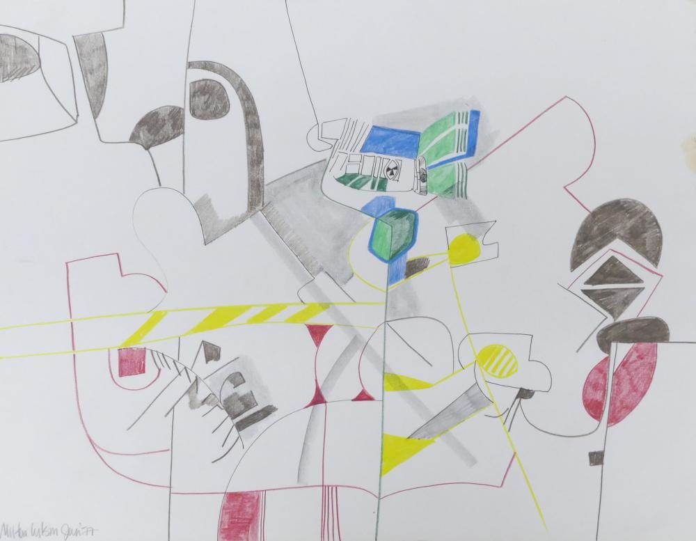 Milton Wilson comparable auction result: milton wilson june 77 mixed media