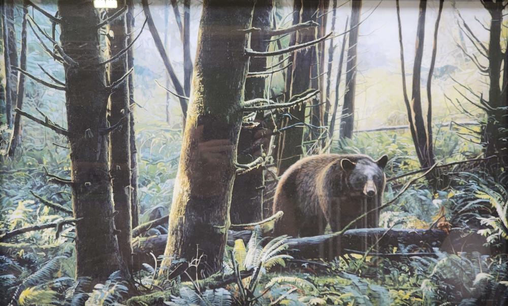 Terry Isaac comparable auction result: terry isaac unexpected visitor bear print