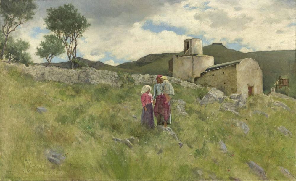 Charles Caryl Coleman comparable auction result: charles caryl coleman 1840 1928 an old mill caprili 19 1 8 x 30 7 8 in 48 6 x 78 4 cm painted in 1898