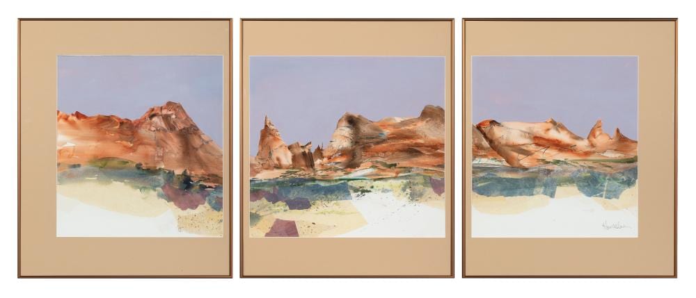 harold e larsen triptych landscape · Santa Fe Art Auction · 2023-05-18 Harold Larsen comparable auction result: harold e larsen triptych landscape