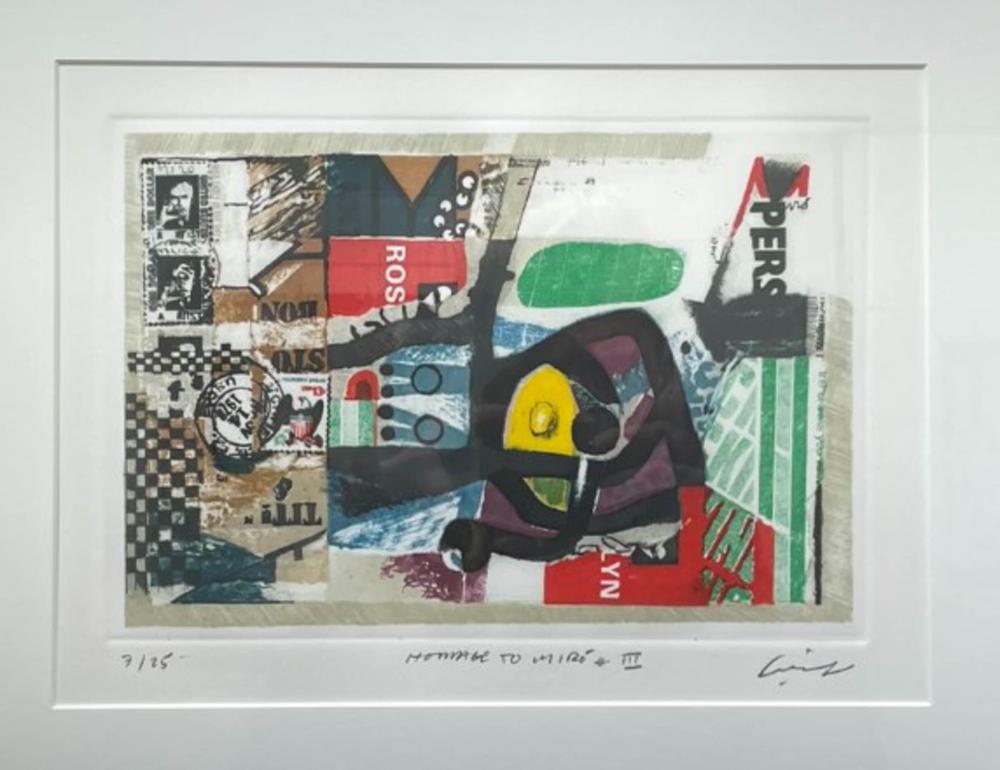 Mohammed Omar Khalil comparable auction result: mohammed omar khalil homage to miro iii print