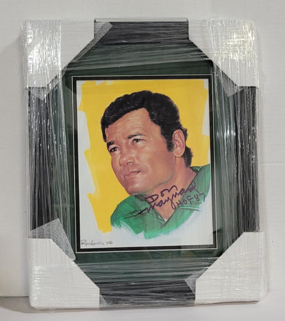 Don Maynard comparable auction result: don maynard signed framed photo jets hof