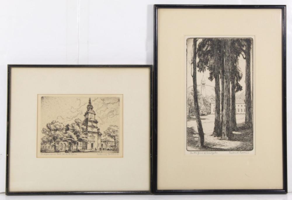 frederick robbins 1893 1974 two etchings · District Auction · 2023-05-14 Frederick Robbins comparable auction result: frederick robbins 1893 1974 two etchings