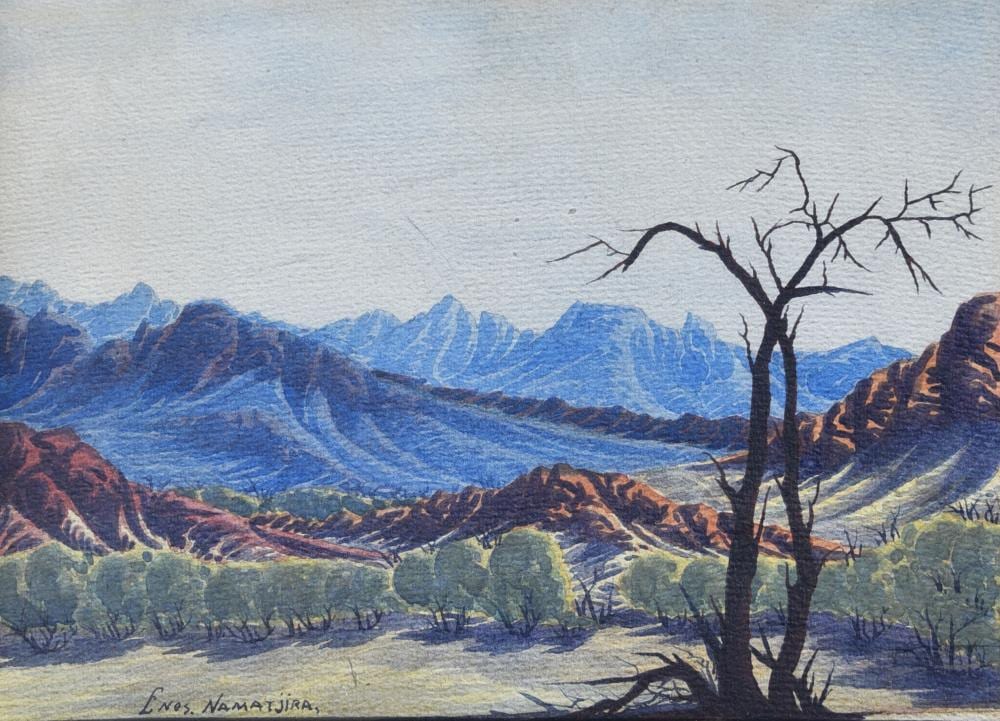 Enos Namatjira comparable auction result: enos namatjira 1920 1966