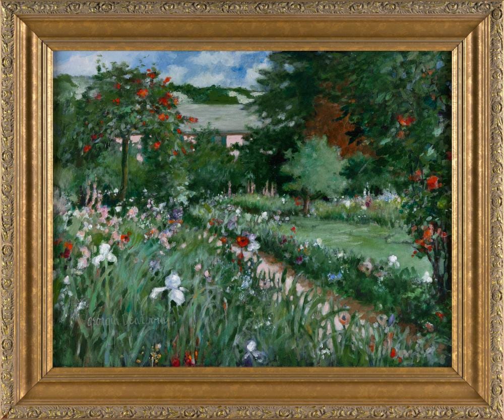 Georgia Dearborn comparable auction result: georgia dearborn massachusetts 1952 garden in bloom at giverny oil on canvas 16 x 20 5 framed 21 x 24 5