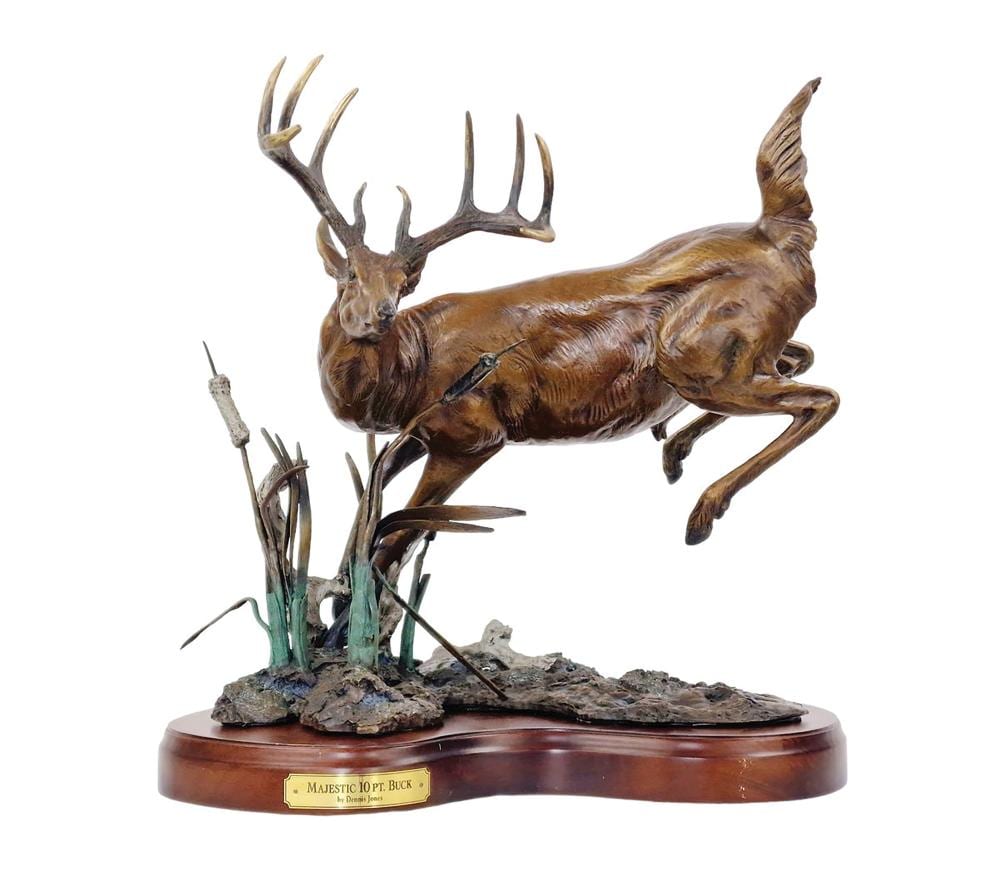 Dennis Jones comparable auction result: dennis jones 1943 le majestueux cerf 10 cors ou the majestic 10 pt buck