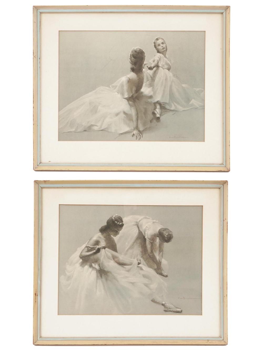 August von Munchhausen comparable auction result: ballet print by august von munchhausen