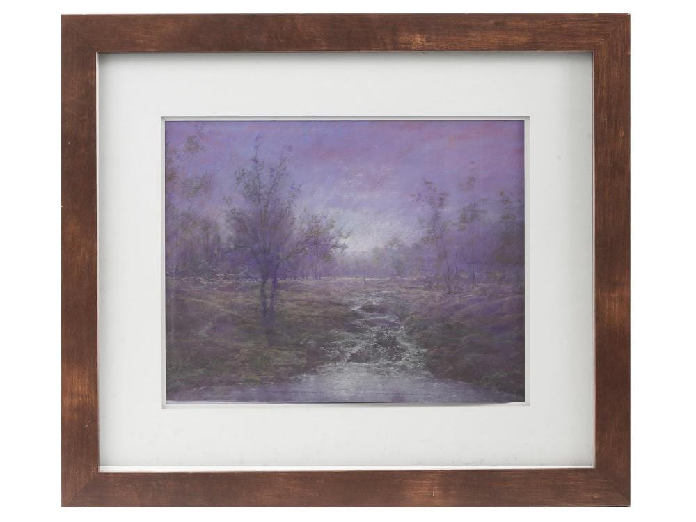 Philip Lekki comparable auction result: night landscape pastel painting by philip lekki