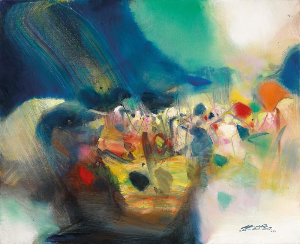 朱德群 CHU Teh-chun (Chinese-French 1920-2014) comparable sale