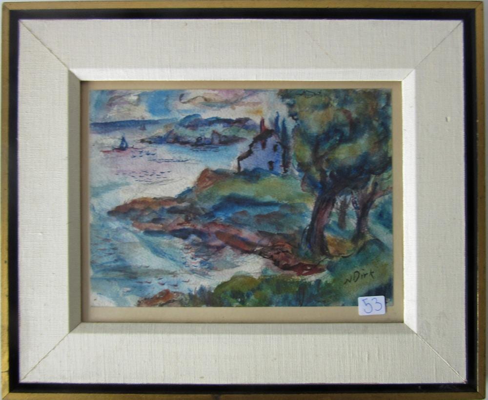 Nathaniel Dirk comparable auction result: nathaniel dirk 1865 1961 watercolor pigeon cov