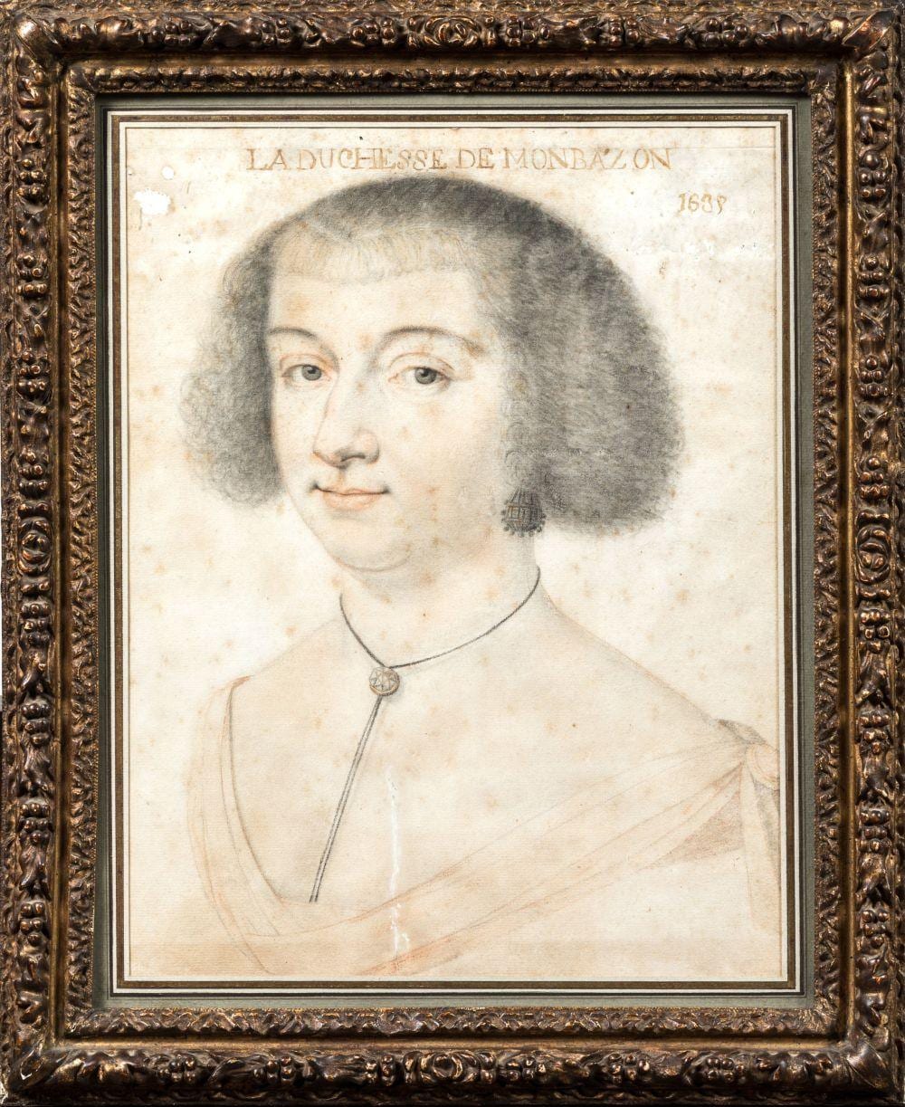 Daniel Dumonstier comparable auction result: daniel dumonstier fran ais 1574 1646 portrait de la duchesse de montbazon 1638 trois crayons t
