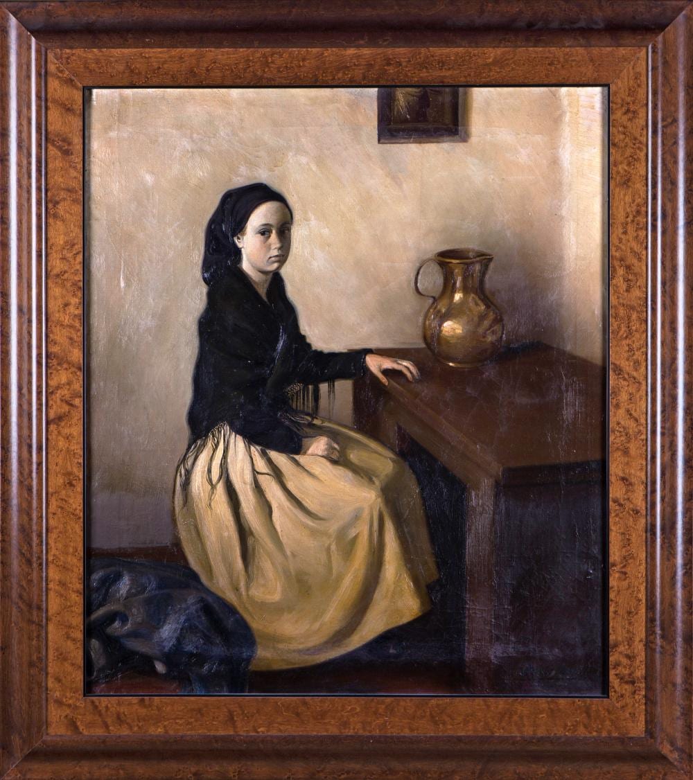 Alberto Duce Baquero comparable auction result: alberto duce baquero zaragoza 1915 2003 portrait of a seated girl