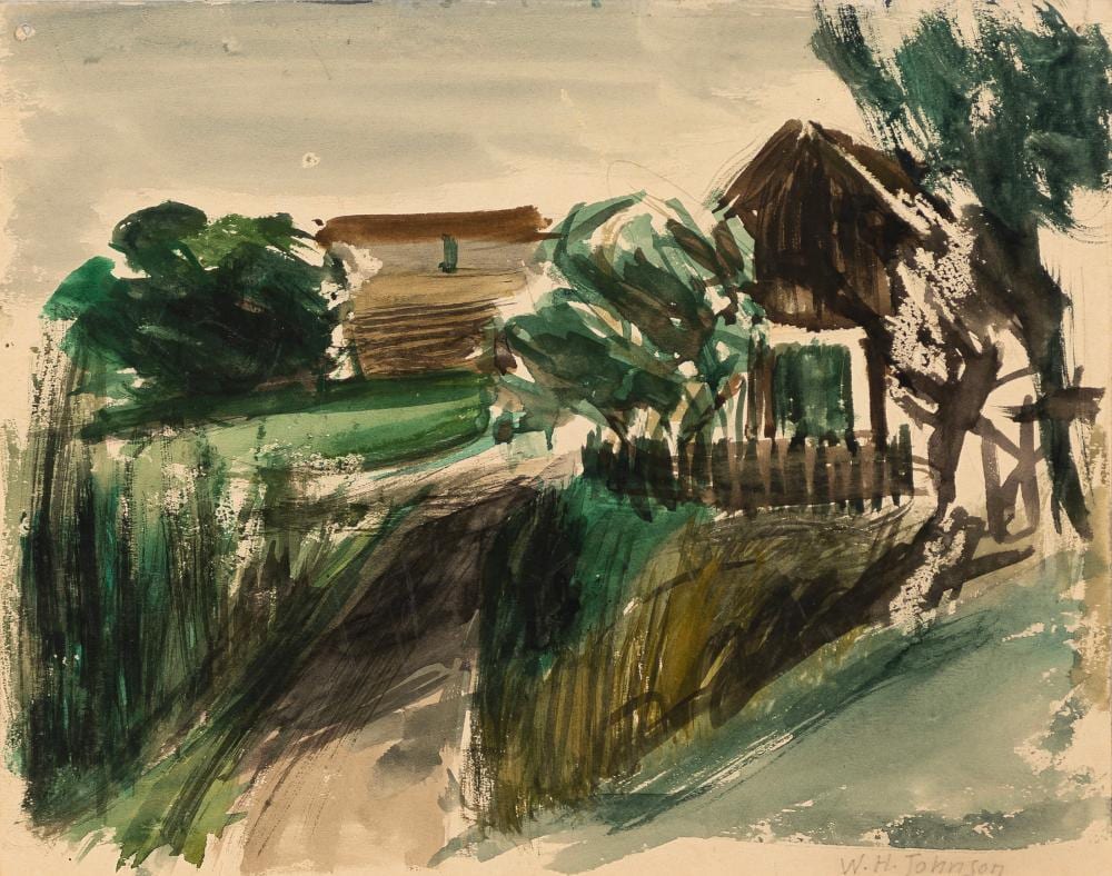 william h johnson 1901 1970 kerteminde landscape · Black Art Auction · 2023-05-20 William H. Johnson comparable auction result: william h johnson 1901 1970 kerteminde landscape